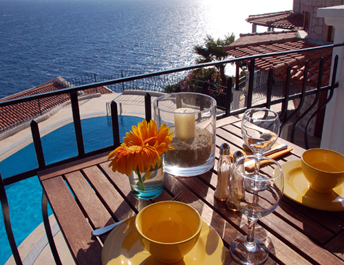 Photo: It is served - Villa Yakomoz, rental seafront Holiday Home with Pool for 2-4 people in Kas (Province Antalya) at the Lycian Coast of Turkey