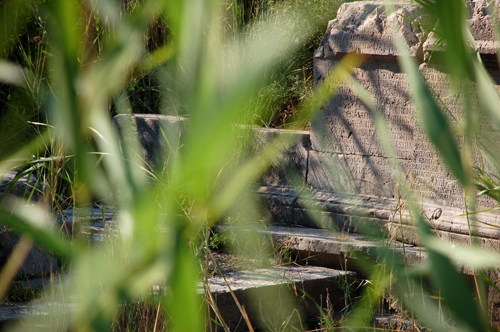 Photo: Letoon, Inscription - Ancient Town Letoon near the Turkish Mediterranean Sea